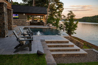Inspiration for a modern pool remodel in Atlanta