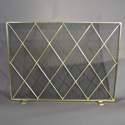 Mid-Century-Modern Fireplace Screen - Fireplace Accessories