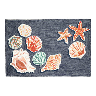 Liora Manne Frontporch Sea La Vie Indoor/Outdoor Rug Natural 1'8 x 2' 6