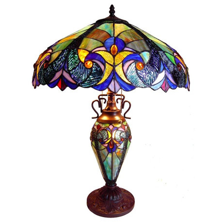 Liaison 3-Light Victorian Double Lit Table Lamp