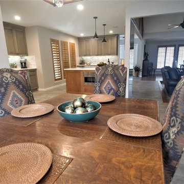 Longcliffe Kitchen dining table connected to kitchen.