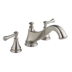 Delta Cassidy 3-Hole Roman Tub Trim - Low Arc Spout - Bathtub Faucets