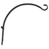 Panacea Curved Hook, 16", Wrought Iron, Black