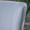 GDF Studio Sandra Wing Back Fabric Club Chair, Light Gray