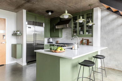 Inspiration for an industrial kitchen remodel in Atlanta