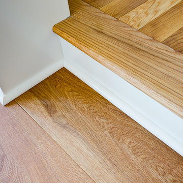 Custom Stairs made with Old Reclaimed Pine Beams