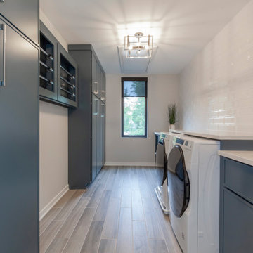 Contemporary Hillside Laundry Room