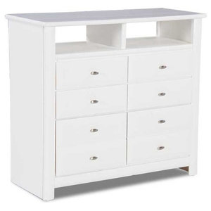 Ameriwood Home 3 Drawer Media Chest In White Transitional