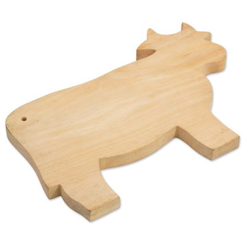 Happy Cow Wood Cutting Board