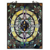 CHLOE Lighting BONICA Tiffany-Style Floral Stained Glass Window Panel