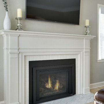 Traditional Fireplace – 1950s Kitchen Remodel and Dormer Addition – St. Paul, MN