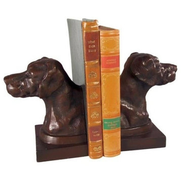 Bookends Bookend TRADITIONAL Lodge English Pointer Head Dogs Resin