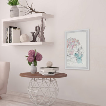 "Fashion Journey II" Framed Painting Print