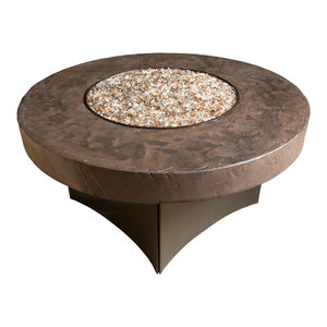 Oriflamme Gas Fire Pit Table Tuscan Contemporary Fire Pits By Greathouse