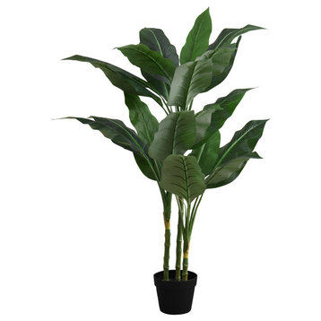 Artificial Plant, 42" Tall, Indoor, Floor, Greenery, Potted, Green Leaves