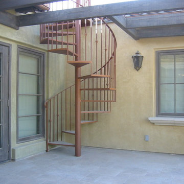 Exterior Iron Spiral Stairs Orange County