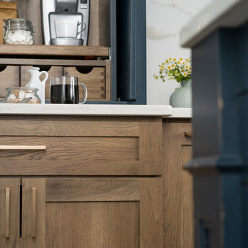 Hickory & Blue Modern Farmhouse Kitchen with Lots of Storage