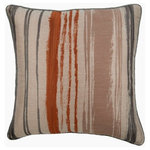 The HomeCentric - Orange Pillow Cover, Rust and Gray Striped 16"x16" Silk, Rustic Martini - Rustic Martini is an exclusive 100% handmade decorative pillow cover designed and created with intrinsic detailing. A perfect item to decorate your living room, bedroom, office, couch, chair, sofa or bed. The real color may not be the exactly same as showing in the pictures due to the color difference of monitors. This listing is for Single Pillow Cover only and does not include Pillow or Inserts.