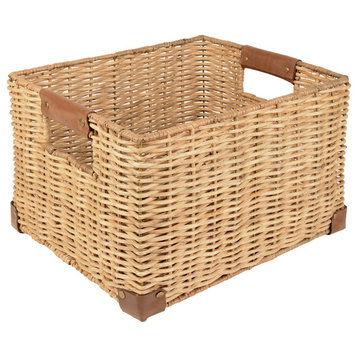 Western Style Natural Record Basket