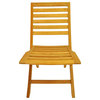Andrew Unfinished Natural Teak Folding Chair Set of Two By Anderson Teak