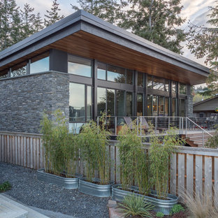 75 most popular small exterior with a lean-to roof design