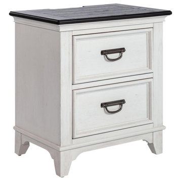 2 Drawer Night Stand w/ Charging Station