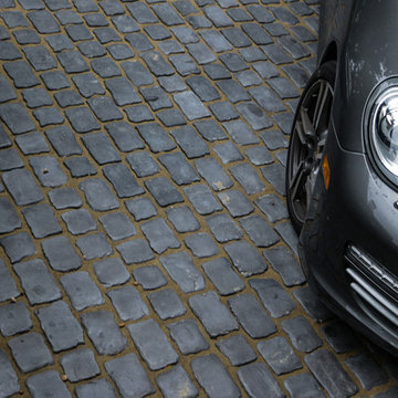 Cobblestone driveway in larchmont NY