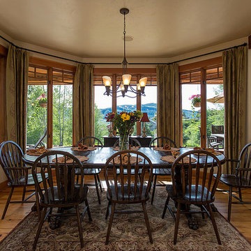 Dining room with a view at Homestead Court, Steamboat Springs, CO
