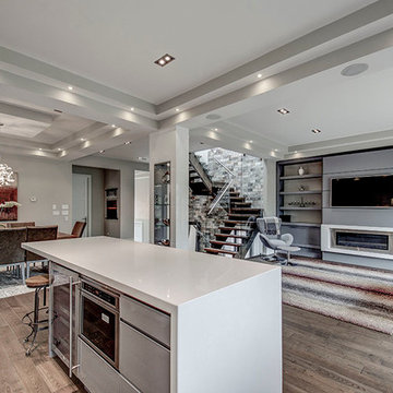 Modern Kitchen Countertop (Pure White Quartz)