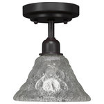 Toltec Lighting - Vintage 1 Bulb Semi-Flush In Dark Granite, 7" Italian Bubble Glass - The beauty of our entire product line is the opportunity to create a look all of your own, as we now offer over 40 glass shade choices, with most being available as an option on every lighting family. So, as you can see, your variations are limitless. It really doesn't matter if your project requires Traditional, Transitional, or Contemporary styling, as our fixtures will fit most any decor.