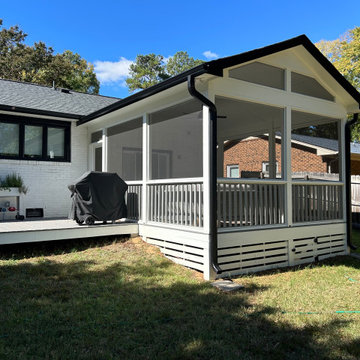 Screened porch addition