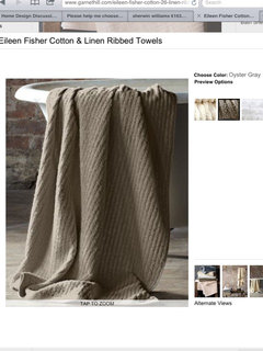 EILEEN FISHER Cotton & Linen Ribbed Towels