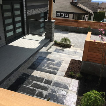 Overview - courtyard, front entry area, porch & driveway