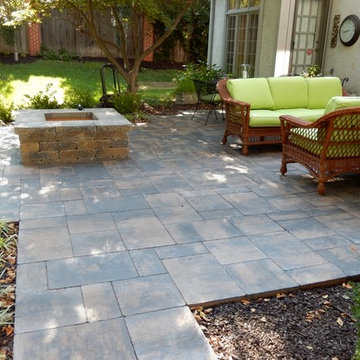 Modern-style Patio, Walkway & Firepit