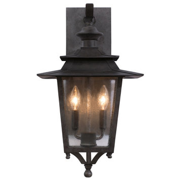 Saddlebrook Outdoor 12x21" 2-Light Traditional Outdoor Wall-Lights by Kalco