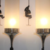 Luxe Modern Open Hurricane Floor Lamp | Room Divider Iron Lattice 3 Light Metal