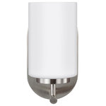Generation Lighting Collection - Sea Gull Lighting 1-Light Wall/Sconce, Brushed Nickel - Blubs Not Included