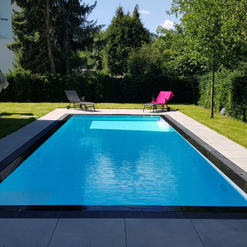 NIVEKO Polystone Überlaufbecken Modell Advance in weiß 10,00 x 3,60 x 1,50 m Nat