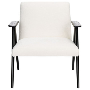 Marilyn Chenille Accent Chair, White