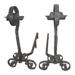 ACC-011 Custom Iron Fireplace Andirons - Home Decor