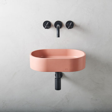 Parro Affix concrete wall-hung sink in Mousse