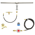 EasyFirePits.com - 74" 3-Piece Trough Burner and Complete Deluxe Propane Fire Kit - The 74 inch Complete Deluxe Fire Table or Wall Fire Pit Kit, also known as the TB74CK+, comes with Hose, Hi-Output Variable Regulator, Key Valve Control, and all Fittings. Once installed and ignited this burner will produce a lovely linear flame!