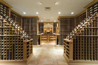 Inspiration for a mid-sized timeless ceramic tile wine cellar remodel in Philadelphia