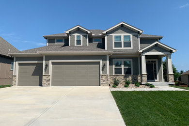 Inspiration for a craftsman exterior home remodel in Kansas City