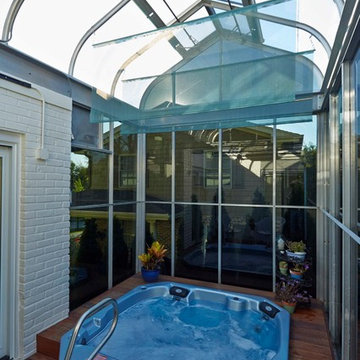Indoor/Outdoor Greenhouse With Spa and Outdoor Living Environment