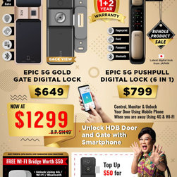 Epic gate and main door push pull digital lock $1299 - Products