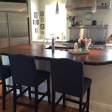 Armani Fine Woodworking Walnut Butcher Block Countertop with Everlast Varnish