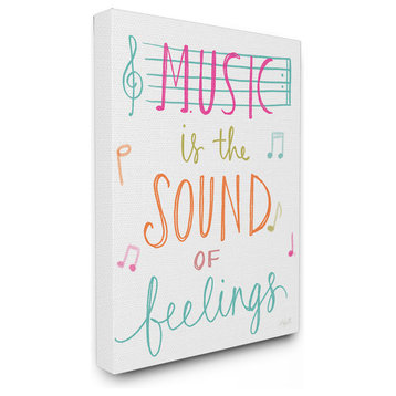 "Music Is The Sound of Feelings" Stretched Canvas Wall Art