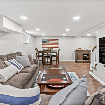 Updated Arlington Basement Gives Family Space to Relax and Play