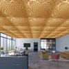 Gold 3D Ceiling Panels, 2'x2', 100 Sq Ft, Pack of 25